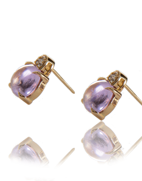 Giulia Amethyst and Diamond Earrings
