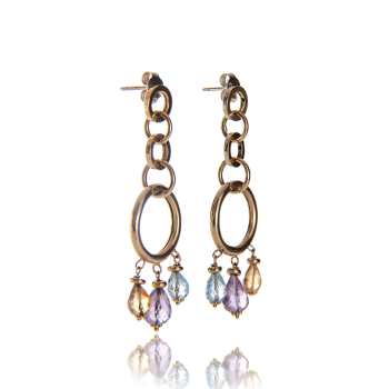 annellino london gold esmarelda topaz amethyst drop earrings