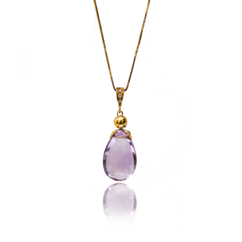 Annellino London Amethyst Gold Pendant Charm