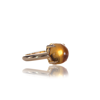 annellino london citrine cabochon yellow gold ring