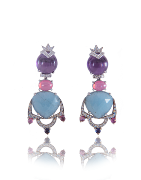 Amethyst and Aquamarine Earrings