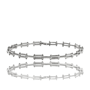 18kt White Gold Chain Bracelet Italian Made in Italy