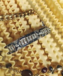 Bespoke Made to Order Sapphire and White Diamond Bracelet