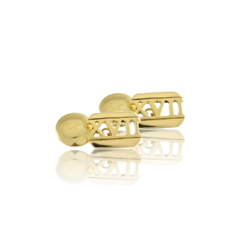 Bespoke Handmade Italian 18kt Gold Cufflinks UK Roman Numerals