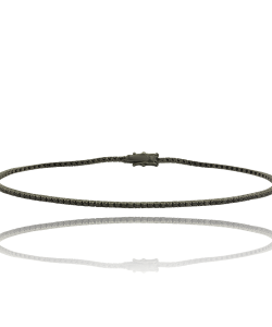 Skinny Black Diamond Tennis Bracelet