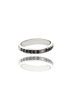 Black Diamond Eternity band with White Diamond details