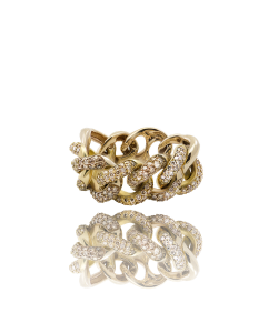 Champagne Diamond Curb Chain Ring