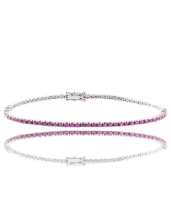 Pink Sapphire Tennis Bracelet