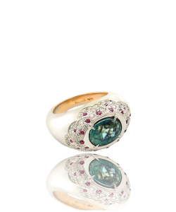 Starlight, Ruby and White Diamond Cocktail Ring