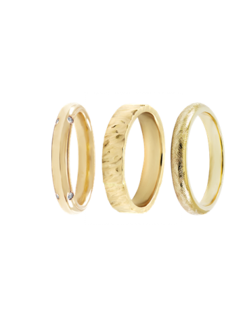 18k Yellow Gold Wedding bands