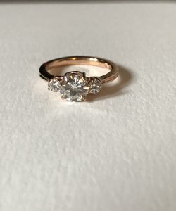 Rose Gold Trilogy Engagement Ring