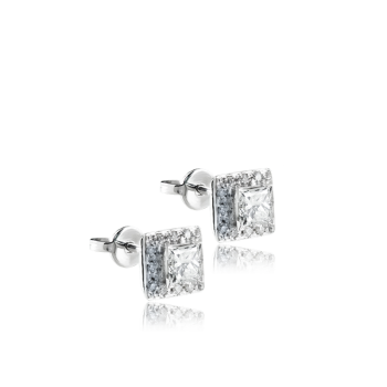 Princess Cut Diamond Earrings