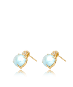 Topaz and White Diamond Earrings