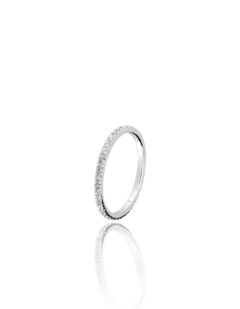 White Diamond open wedding band