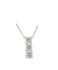 Cipollina White Diamond and White Gold Pendant