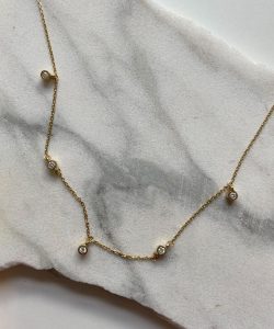 White Diamond 5 Punto Luce Necklace