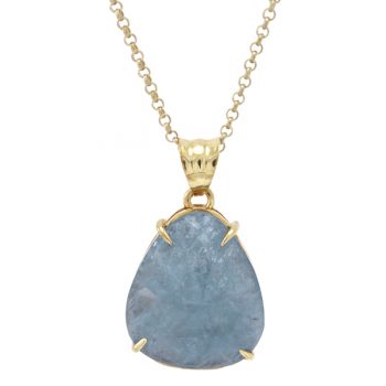 Aquamarine Necklace Handmade in Italy